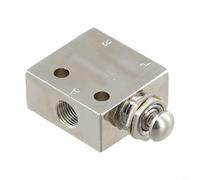 Vanne pneumatique à 2 positions à 3 voies, soupape de commande d'air à ressort avec interrupteur mécanique à levier à rouleau, bouton poussoir manuel pour contrôle du débit d'automatisation