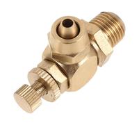 Vanne Pneumatique Réglable en Laiton 1/4 Npt Mâle 8 MM | Contrôle Précis du Débit, Installation Rapide, Finition Dorée, pour Systèmes Pneumatiques Automobiles et Industriels