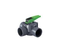 Vanne PVC 3 voies manuelle Ø 63-75 mm