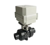 Vanne PVC DN15 normalement fermée/normalement ouverte TF15-P2-C BSP/NPT 1/2'' AC110V-230V 10NM marche/arrêt 15 s engrenage métallique(Glue End,AC-CR502 NORMALLY OPEN)