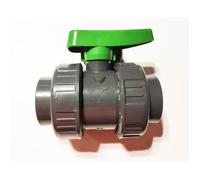 Vanne PVC Pression PN16 Piscine Codital Poignée Verte 50mm 5cm 1p1/2