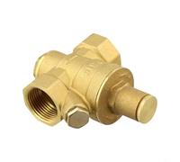 Vanne réductrice de pression d'eau en laiton avec filetage femelle DN20 avec filtre intégré et outil pour usage domestique et industriel, couleur dorée (taille S)