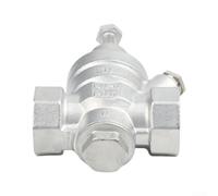 Vanne réductrice de pression en acier inoxydable 304 pour systèmes d'eau, indice 1,6 MPa, design compact pour contrôle de plomberie résidentielle et commerciale, couleur argent, taille 1/2" (3/4)