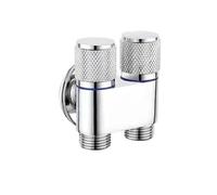 Vanne Robinet Machine Laver Double Commande G1/2 1 Entrée 2 Sorties | Vanne 1 entrée 2 sorties, contrôle de l'eau de la machine à laver(Silver)