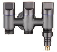 Vanne séparateur d'eau triple sortie en acier inoxydable avec 1 entrée 3 sorties pour plusieurs appareils (B)