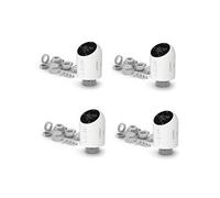 Vanne thermostatique connectée HomeFlow TRV - Lot de 4 - Programmable - Compatible Google Home Alexa