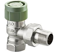 vanne thermostatique série Oventrop ADV 9 1188366 laiton nickelé, DN 20, Rp 3 / 4xR 3/4, d'angle