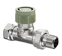 vanne thermostatique série Oventrop ADV 9 1188466 laiton nickelé, DN 20, Rp 3 / 4xR 3/4, passage