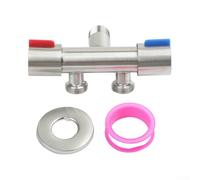 Vanne Triangle Machine à Laver Acier G1/2 Vanne Triangle Machine | Acier inoxydable massif, finition brossée , connexion G1/2 standard, double ergonomique