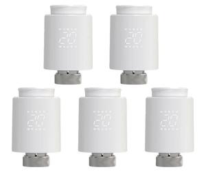 Vannes de radiateur intelligentes avec thermostat, télécommande,vocale, Zigbee - 5 pièces