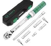 VANPO ynamométrique 3/8 e Torsion 5-60Nm, Précision ±3%, 9 Pièces Kit D'entretien pour Vélo y Moto avec Extension de 25cm, Cardan universel, Douilles à Bougie Magnétique, Torx et Douilles