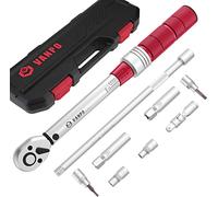 VANPO ynamométrique 3/8 e Torsion 5-60Nm, Précision ±3%, 9 Pièces Kit D'entretien pour Vélo y Moto avec Extension de 25cm, Cardan universel, Douilles à Bougie Magnétique, Torx
