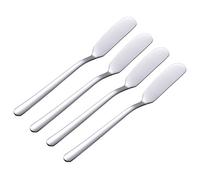 VANRA Ensemble de 4 couteaux à tartiner à fromage en acier inoxydable Couteau à beurre Petit sandwich Condiment Confiture Pain Crème Canape Couteaux Spatule 6,5 pouces