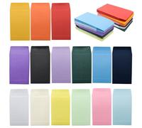 VANRA Lot de 150 Belles Enveloppes Colorées avec Rabat Gommé pour Pièces de Monnaie #1 (5,3 x 8,9 cm)