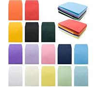 VANRA Lot de 150 pochettes colorées pour cartes de bibliothèque, petites enveloppes non adhésives pour salle de classe, maison, école, bibliothèque, bureau, 8,9 x 12,7 cm