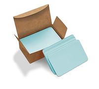 VANRA Lot de 300 petites cartes vierges de 8,9 x 5,1 cm - Cartes mémoires d'étude - Cartes mémoires - Étiquettes en papier kraft - Bleu