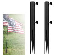 VANROUG Piquets de torche en acier, piquets de lumières d'extérieur pour sol en métal, piquet de sol, poteau de drapeau, piquets de torche pour sol pour mâts de drapeau, piquets de rechange pour