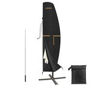 VANSHEIM Housse de Protection pour Parasol Déporté Imperméable Housse pour Grand Parasol Déporté,Bache de Protection Exterieur pour Ø 2 à 4 m avec Tige Parasol Housse de Parapluie 280x40/81/45cm