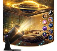 VanSmaGo Projecteur Ciel Etoile Galaxie, Galaxy Projector Pour Chambre à Coucher, Projecteur De PlanéTarium Hd NéBuleuse Rotative à 360° Avec Bouton RéGlable Et Minuterie Pour Les Enfants