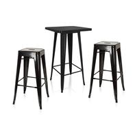 Vantaggio Set - Chaise haute de bar Noir