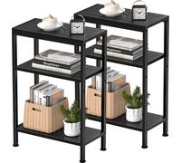 Vantimo Table D'appoint étroite, PetiteTable avec étagères étroites et Rangement Armoires Organisatrices D'appoint pour Canapé Espaces étroits pour Salon Chambre Cuisine Balcon Bureau