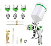 Vanwoke HVLP Pistolet à Peinture Professionnel Alimentation par Gravité 3 Buses 1,4mm 1,7mm 2,0mm Coupelle 600cc Petit Pistolet de réparation de Meubles de Voiture