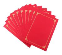 VANZACK 10 Pièces Papier Rouge Couverture du Certificat D'honneur pour | Dossier Classique et Simple, Rangement de Documents, Usage Facile à Porter, pour Remise de Prix et Remise de Diplôme
