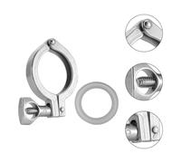 VANZACK 2 Ensembles Pince à Broche Unique 304 Acier Inoxydable Tri Clamp | Joint en Silicone Inclus, Serrage Manuel Facile, Connexion Sanitaire, Usage Alimentaire et Bière, Argenté
