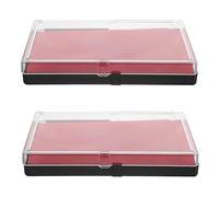 VANZACK 2 Pièces Boîte de Rangement pour Badges et Étui à Médailles Sportives, 153x95x25mm, Plastique Eva et Mousse, Rouge, Fenêtre Transparente, pour Badges et Médailles, Bureau