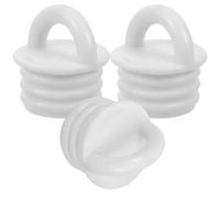 VANZACK 3 Pièces Bouchon en Caoutchouc Étanche pour Seau à Serpillière Blanc, Structure Simple, Adapté pour Salle de Bain à Domicile, Bouchon de Vidange Pratique et Solide