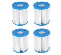 VANZACK 4 Pièces Plastique Filtre de Piscine Bleu de Remplacement pour | Cartouche Filtrante, Retient Saletés et Débris, Entretien Pratique, Eau Claire pour Bassin