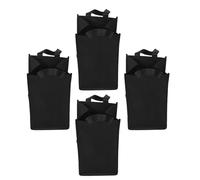 VANZACK 4 Pièces Pochette pour Bouteille de Vin Porte-Bouteille Bière Étui Whisky Tissu Non Tissé Épais Réutilisable pour Fête Noël Cadeau