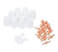 VANZACK 40 Pièces Consommables de Découpe Plasma Lot de Pièces de Rechange pour Machines de Découpe Plasma Électrode et Buse en Cuivre Pt31/lg40 et Coupe du Métal Soudage