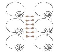 VANZACK 6 Pièces Support pour Air Plant Support pour Tillandsia en Fer Noir Structure Spirale Géométrique Décor Mural et Fenêtre Style Minimaliste Peu Encombrant