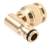 VANZACK Adaptateur de Robinet en Cuivre 90° Coudé avec Fonction Pivotante 360° pour Tuyau D'arrosage, Étanche et Résistant Haute Pression, Lot de 2 Pièces pour Usage Extérieur