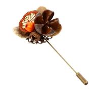VANZACK Broche Vintage de Pomme de Pin Broche Rétro Faites Main Accessoire Décoration Automne-hiver pour Vêtements Mariage et Fêtes Imitation Fruit Naturel 1 Pièce