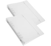 VANZACK Classeur à Anneaux Portable 2 Pièces en Pp et Métal, Réutilisable, Format A5, pour Organisation de Bureau et Cahier Réutilisable