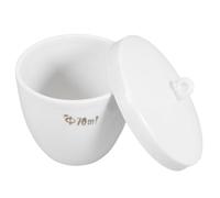 VANZACK Creuset Porcelaine avec Couvercle Résistant Haute Température pour Fusion Chimique et Analyse Thermique Tasse Crucible Laboratoire Blanche