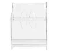 VANZACK Distributeur D'étiquettes Trois Compartiments Séparés en Acrylique Transparent Design Minimaliste pour Bureau Manuelles, Compatible Petits et Moyens Rouleaux
