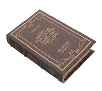 VANZACK Étagère Décorative Vintage en Bois Café Petit Format, Présentoir de Bibliothèque Faux Livre pour Décoration Intérieure, Ornement de Livre de Simulation pour Salon, Bureau et Photo