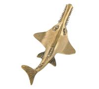 VANZACK Figurine de Poisson Laiton Statuette Animal Rétro Petite Décoration Laiton pour Bureau et Table Étude