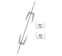 VANZACK Fourchette à Poulet Pour Griller Acier Inoxydable Vis De Blocage Compatible Four Électrique Et Friteuse à Air Chaud Outil De Barbecue Pour Cuisson Uniforme