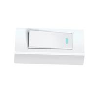 VANZACK Interrupteur Unipolaire Mural Blanc 10 A 220 V, Mini Bouton Poussoir Facile à Installer, Accessoire Lumineux pour Maison, Design Simple et Moderne, 500 W