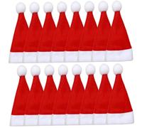 VANZACK Lot de 25 Mini Bonnets de Père Noël Rouge pour Décoration de Bouteilles de Vin et Couverts, Ornement Festif de Table de Noël, Accessoires de Fête Miniatures pour Intérieur et