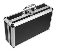 VANZACK Malette à Outils Grosse Capacité Verrouillable en Alliage D'aluminium Noir Étui Portable pour Accessoires et Vis en Milieu Professionnel Voyage