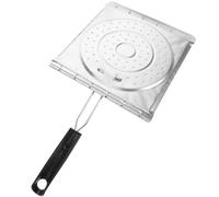 VANZACK Panier De Grillade en Acier Inoxydable Grille-Pain Arepa 2 en 1 avec PoignéE Pliable Plateau À Griller pour Pain Viande Et LéGumes Camping Barbecue Cuisine Maison