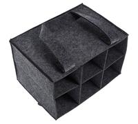 VANZACK Paquet de Rangement en Feutre pour 6 Bouteilles de Vin Couture Fine et Design Multi-cellules, Porte-Bouteille Pratique pour Conservation et Transport