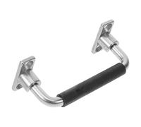 VANZACK Poignée Pliante Inox avec Grip Caoutchouc Poignée Charge Lourde pour Équipement Industriel pour Porte de Remorque et Facile à Installer Centre