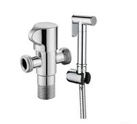 Vaporisateur de bidet en cuivre avec deux sorties pour soutenir à la fois les tâches de nettoyage personnel et d'entretien des luminaires (argent galvanisé)