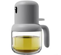 Vaporisateur d'huile en verre de 180 ml pour cuisine - Vaporisateur d'huile d'olive, vinaigre, anti-goutte, friteuse à air chaud, grillades, pâtisserie, vinaigrette - Noir, gris, jaune, beige, vert